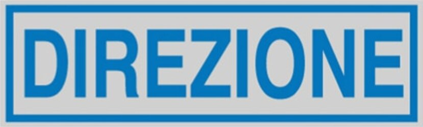 Targhetta adesiva - DIREZIONE - 165x50 mm - Cartelli Segnalatori [multipack] 10 pezzi Fai da te/Ferramenta/Numeri civici targhe e cartelli/Targhe per il nome Eurocartuccia - Pavullo, Commerciovirtuoso.it