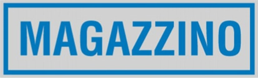 Targhetta adesiva - MAGAZZINO - 165x50 mm - Cartelli Segnalatori [multipack] 10 pezzi Fai da te/Ferramenta/Numeri civici targhe e cartelli/Targhe per il nome Eurocartuccia - Pavullo, Commerciovirtuoso.it