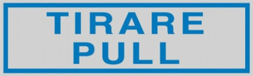 Targhetta adesiva - TIRARE PULL - 165x50 mm - Cartelli Segnalatori [multipack] 10 pezzi Fai da te/Ferramenta/Numeri civici targhe e cartelli/Targhe per il nome Eurocartuccia - Pavullo, Commerciovirtuoso.it