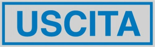 Targhetta adesiva - USCITA - 165x50 mm - Cartelli Segnalatori [multipack] 10 pezzi Fai da te/Ferramenta/Numeri civici targhe e cartelli/Targhe per il nome Eurocartuccia - Pavullo, Commerciovirtuoso.it