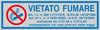 Targhetta adesiva - VIETATO FUMARE (con normativa) - 165x50 mm - Cartelli Segnalatori [multipack] 10 pezzi Fai da te/Ferramenta/Numeri civici targhe e cartelli/Targhe per il nome Eurocartuccia - Pavullo, Commerciovirtuoso.it