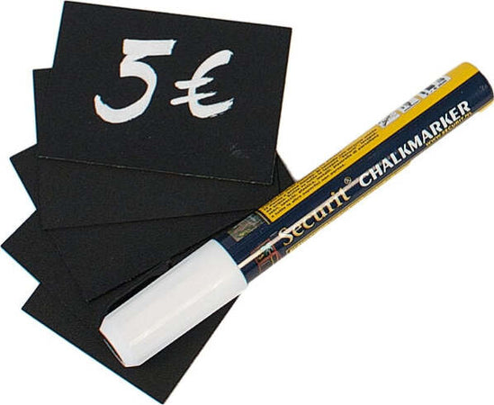 Targhette - 5 2x7 4 cm (A8) - nero - Securit - set 20 pezzi Cancelleria e prodotti per ufficio/Archivio ufficio e accessori per scrivania/Lavagne e bacheche/Lavagne Eurocartuccia - Pavullo, Commerciovirtuoso.it