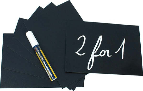 Targhette -15x21 cm (A5) - nero - Securit - set 10 pezzi Cancelleria e prodotti per ufficio/Archivio ufficio e accessori per scrivania/Lavagne e bacheche/Lavagne Eurocartuccia - Pavullo, Commerciovirtuoso.it