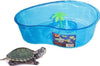 Tartarughiera-Blu-Con-Palma-32x12x23cm-Animali-Acquario-Vasca-Per-Tartarughe