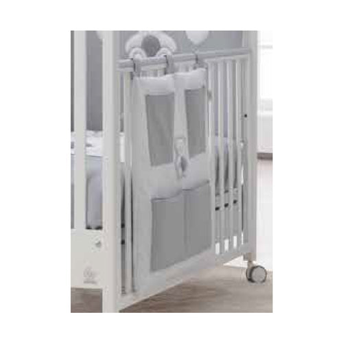 Tasca PORTAOGGETTI Imbottita Italbaby Peluche Grigio