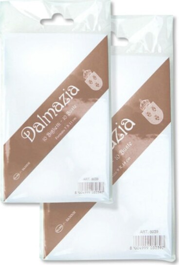 Taschetta 10 biglietti + 10 buste - Dalmazia - bianco - 90 x 140 mm - Rex Sadoch Cancelleria e prodotti per ufficio/Carta blocchi e quaderni/Biglietti e cartoncini/Biglietti di auguri Eurocartuccia - Pavullo, Commerciovirtuoso.it