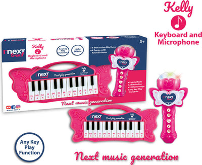 Tastiera-22-tasti-microfono-Kelly-pink-I'Next