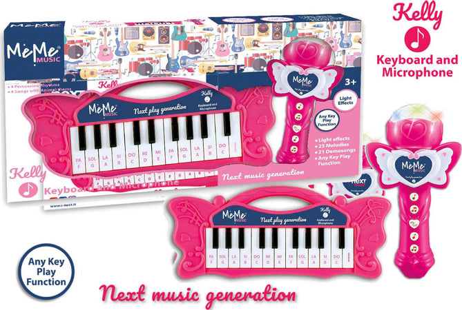 Tastiera-22-tasti-microfono-Kelly-pink-I'Next