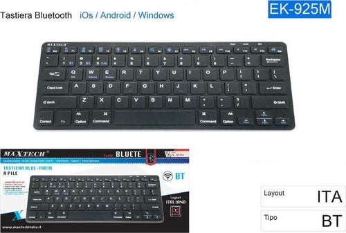 Tastiera Bluetooth Keyboard Per Pc Tablet Android Windows Layout Italiano Ek925m Informatica e Videogiochi > Accessori PC > Mouse e Tastiere PC Trade Shop italia - Napoli, Commerciovirtuoso.it