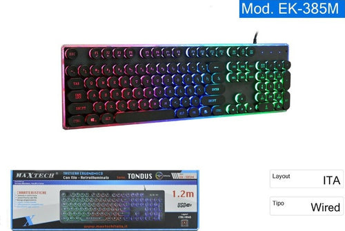 Tastiera Con Filo Rgb Retroilluminata Tasti Rotondi Usb Layout Italiano Ek-385m Informatica e Videogiochi > Accessori PC > Mouse e Tastiere PC Trade Shop italia - Napoli, Commerciovirtuoso.it