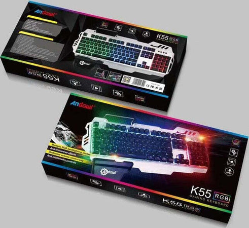 Tastiera Da Gioco Cablata Usb Con Retroilluminazione Rgb Design Ergonomico K55 Elettronica/Informatica/Accessori/Tastiere Mouse e periferiche di input/Tastiere Trade Shop italia - Napoli, Commerciovirtuoso.it