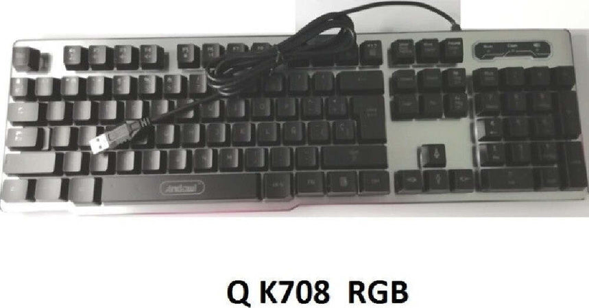 Tastiera Gaming Da Gioco Cablata Retroilluminata Arcobaleno Rgb Luce Led Qk708 Elettronica/Informatica/Accessori/Tastiere Mouse e periferiche di input/Tastiere Trade Shop italia - Napoli, Commerciovirtuoso.it