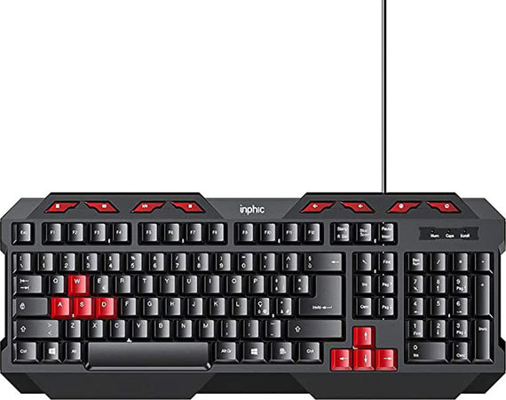 Tastiera Gaming Inphic V610 USB 112 Tasti QWERTY Italiano Anti-Ghosting Plug & Play da gioco