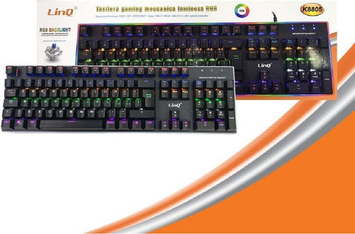 Tastiera Meccanica Gaming Da Gioco Retroilluminata Rgb Luce Usb Pc Computer K8805 Elettronica/Informatica/Accessori/Tastiere Mouse e periferiche di input/Tastiere Trade Shop italia - Napoli, Commerciovirtuoso.it