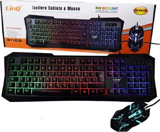 Tastiera Mouse Retroilluminata Gaming Con Cavo Usb Led Rgb Ergonomica Led-mk1568 Elettronica/Informatica/Accessori/Tastiere Mouse e periferiche di input/Tastiere Trade Shop italia - Napoli, Commerciovirtuoso.it
