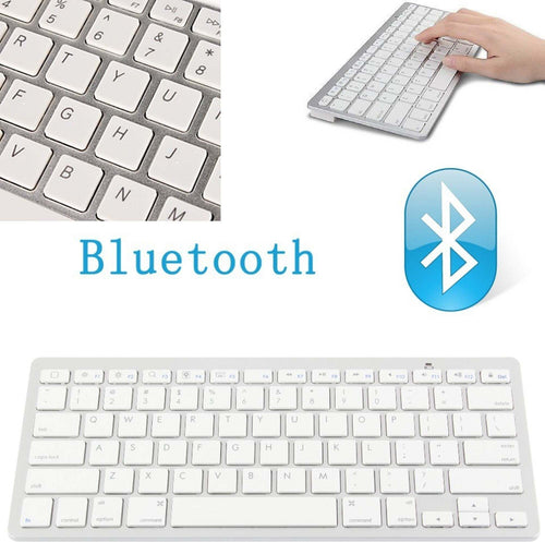 TASTIERA QWERTY BLUETOOTH WIRELESS PER TABLET SMARTPHONE SMART TV PC BIANCA SLIM Elettronica/Informatica/Accessori/Accessori per Tablet PC/Tastiere Trade Shop italia - Napoli, Commerciovirtuoso.it