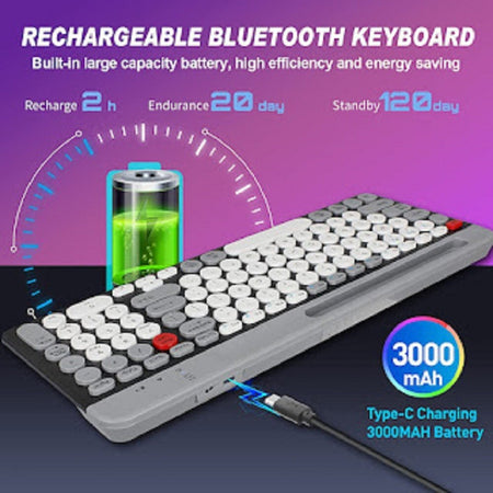 Tastiera Wireless Bluetooth Dual Modes Layout Compatto Ultra Silenzioso Qk8066 Elettronica/Informatica/Accessori/Tastiere Mouse e periferiche di input/Tastiere Trade Shop italia - Napoli, Commerciovirtuoso.it