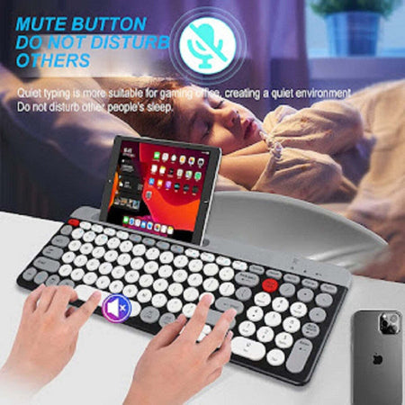 Tastiera Wireless Bluetooth Dual Modes Layout Compatto Ultra Silenzioso Qk8066 Elettronica/Informatica/Accessori/Tastiere Mouse e periferiche di input/Tastiere Trade Shop italia - Napoli, Commerciovirtuoso.it