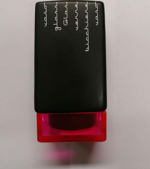 TATAY---BICCHIERE-PORTASPAZZOLINI-IN-CERAMICA-NERA-E-PVC-FUCSIA