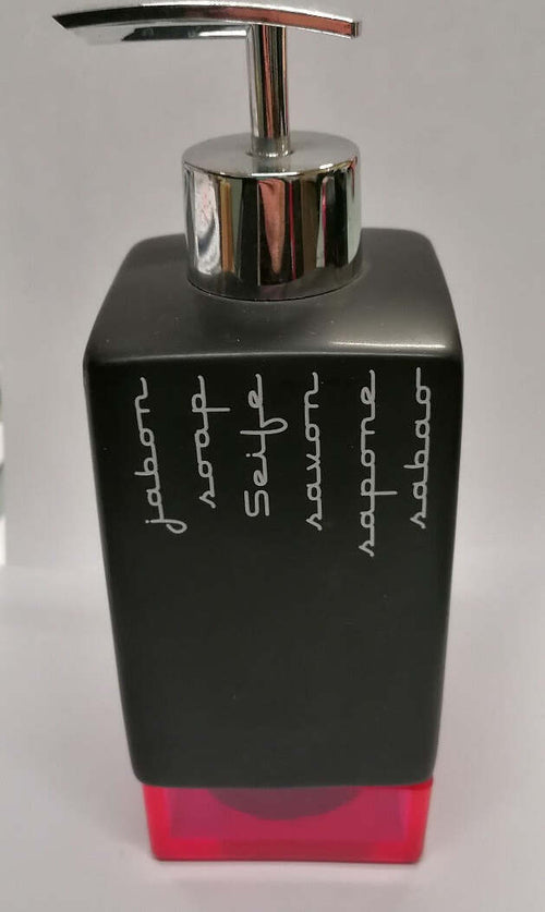 TATAY---DISPENSER-IN-CERAMICA-NERA-E-PVC-FUCSIA