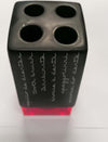 TATAY---PORTASPAZZOLINO-IN-CERAMICA-NERA-E-PVC-FUCSIA