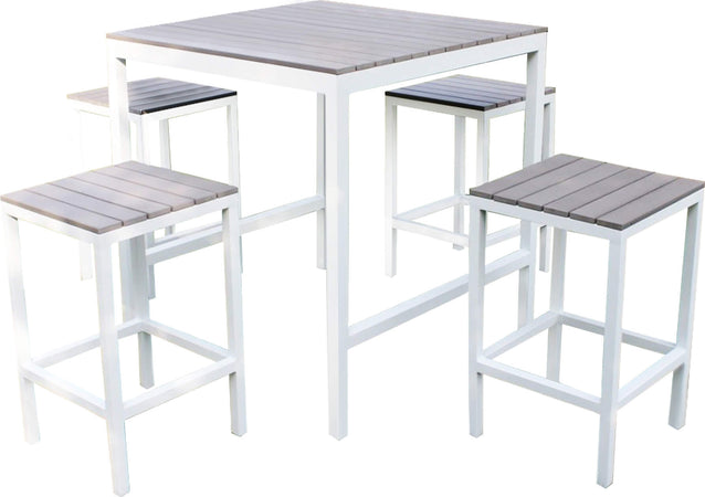TAURUS---set-tavolo-bar-completo-con-4-sgabelli-in-alluminio-Bianco-Milani-Home