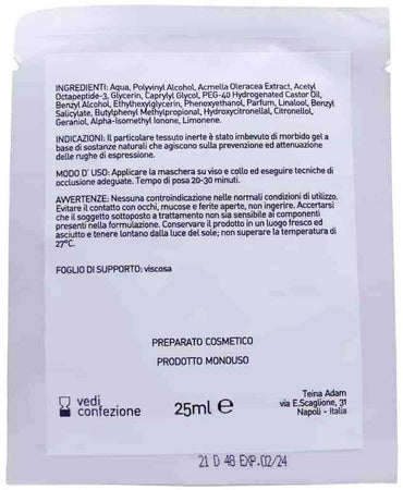 Taurus Maschera Viso 25 Ml Beauty Planet Institute Maschera Viso Pronta All'uso in Foglio Di Viscosa