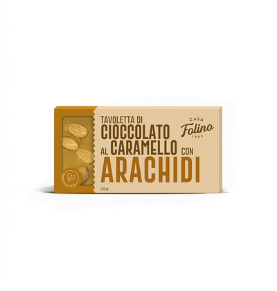 Tavoletta di Cioccolato al Caramello con Arachidi 120gr