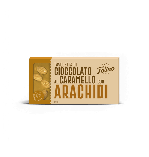 Tavoletta di Cioccolato al Caramello con Arachidi 120gr