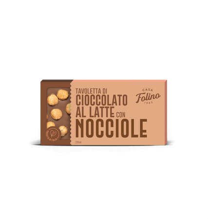 Tavoletta di Cioccolato al Latte con Nocciole Intere 120gr