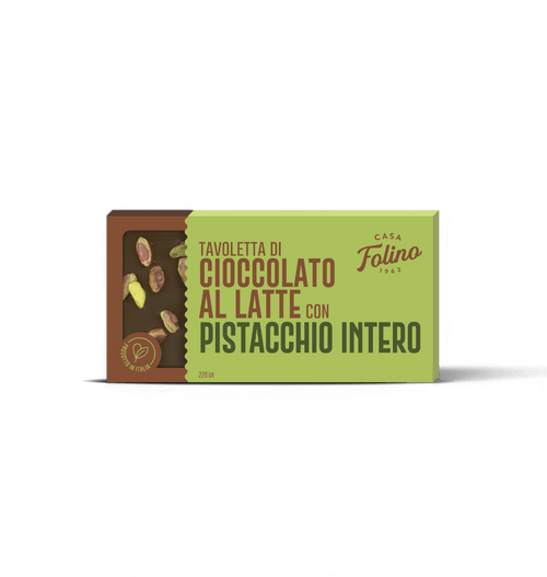 Tavoletta di Cioccolato al Latte con Pistacchio Intero 120gr