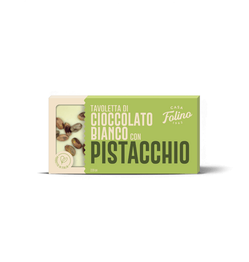 Tavoletta Cioccolato Bianco con Pistacchio 120gr