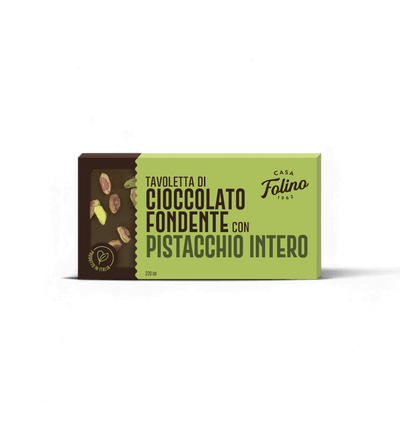 Tavoletta Cioccolato Fondente con Pistacchio Intero 120gr