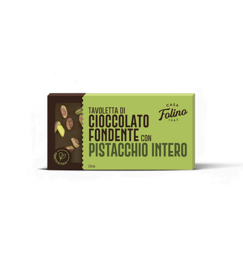Tavoletta Cioccolato Fondente con Pistacchio Intero 120gr