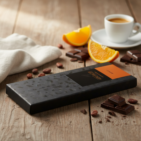 Tavoletta Cioccolato Arancia 100gr Neri Piaceri Cioccolato Artigianale