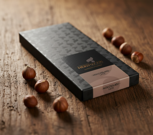 Tavoletta Nocciolata Al Latte 100gr Neri Piaceri Cioccolato Artigianale