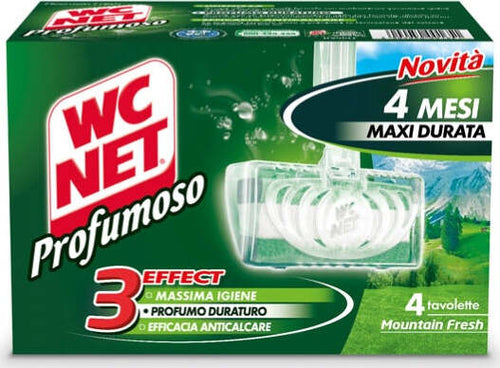Tavoletta Profumoso Mountain Fresh - WC Net - 4 gabbiette da 34 gr Casa e cucina/Detergenti e prodotti per la pulizia/Detergenti per la casa/Detergenti multiuso Eurocartuccia - Pavullo, Commerciovirtuoso.it