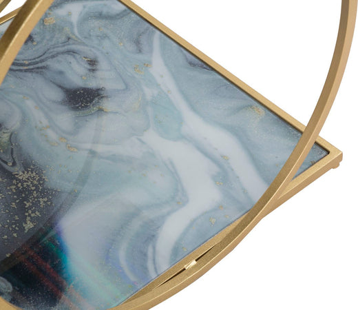 Tavolinetto-struttura-in-metallo-color-oro-e-ripiani-in-vetro-marmo-per-interni