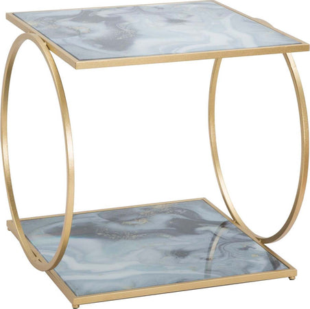Tavolinetto-struttura-in-metallo-color-oro-e-ripiani-in-vetro-marmo-per-interni