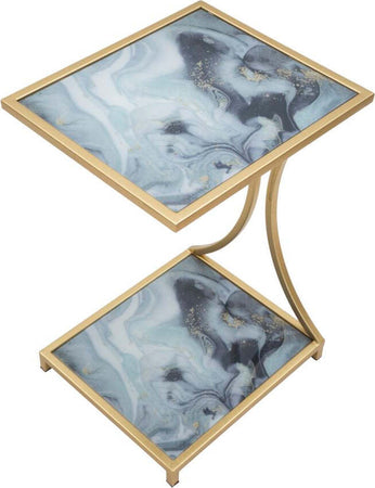 Tavolinetto-struttura-in-metallo-color-oro-e-ripiani-in-vetro-marmo-per-interni