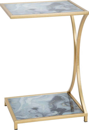 Tavolinetto-struttura-in-metallo-color-oro-e-ripiani-in-vetro-marmo-per-interni