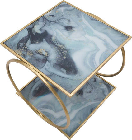 Tavolinetto-struttura-in-metallo-color-oro-e-ripiani-in-vetro-marmo-per-interni