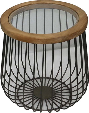 Tavolini in Legno E Vetro per Arredamento Interno Ed Esterno, Set Da 2 Casa e cucina/Arredamento/Soggiorno/Tavoli e tavolini/Console e tavoli da divano Decor Space - Altamura, Commerciovirtuoso.it
