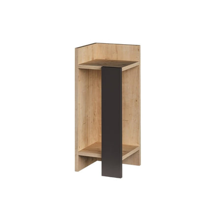 Tavolino comodino di design Elos rovere oak pannello antracite 27x25x60h sinistro