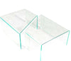 Tavolino componibile, in vetro trasparente, per arredamento interni Casa e cucina/Arredamento/Studio/Mobiletti e credenze/Credenze Decor Space - Altamura, Commerciovirtuoso.it
