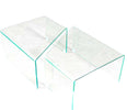 Tavolino componibile, in vetro trasparente, per arredamento interni Casa e cucina/Arredamento/Studio/Mobiletti e credenze/Credenze Decor Space - Altamura, Commerciovirtuoso.it
