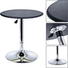 Tavolino-da-Bar-Cromato,-Tavolo-Rotondo-Regolabile-in-Altezza-con-Sistema-Lift-Up,-Piano-Rotondo-Girevole-360°-Φ63x67-93cm-JK902-0071LK9