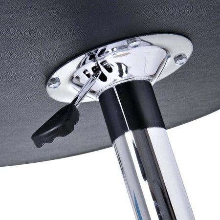 Tavolino-da-Bar-Cromato,-Tavolo-Rotondo-Regolabile-in-Altezza-con-Sistema-Lift-Up,-Piano-Rotondo-Girevole-360°-Φ63x67-93cm-JK902-0071LK9
