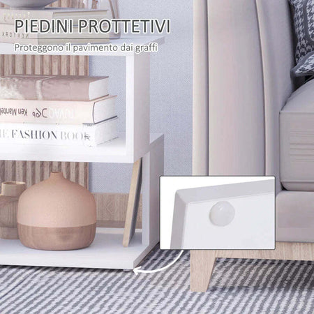 Tavolino-da-Caffè-2-Ripiani-Aperti-Design-Moderno-Salotto-Soggiorno-Legno-40x40x43cm-Bianco-HY6833-619WTHY6