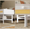 Tavolino-da-Caffè-Boho-con-2-Cassetti-e-Ripiano,-in-Rattan-e-Truciolato,-120x50x50-cm,-Bianco-e-color-Legno-XF6839-931V01WTXF6